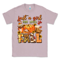 Lilac just a girl who loves fall Classic Tee - MaliasSmallBusiness