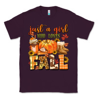 Plum just a girl who loves fall Classic Tee - MaliasSmallBusiness