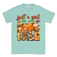 Seafoam just a girl who loves fall Classic Tee - MaliasSmallBusiness
