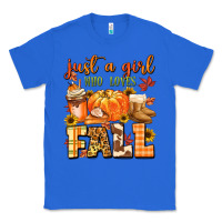 True Royal just a girl who loves fall Classic Tee - MaliasSmallBusiness