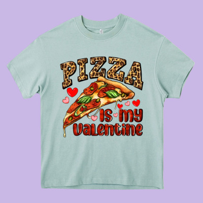 Pizza Is My Valentine Heavy Core Tee Designed By Adodesignshop