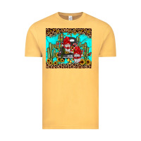 Vintage Mustard truck gnome cactus Vintage Tee - JahusDesignShop
