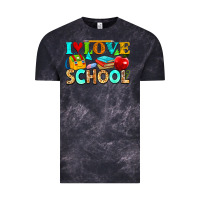 Cloud Black i love school Vintage Tee - NancyCooperArtShop