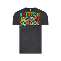 Vintage Black i love school Vintage Tee - NancyCooperArtShop