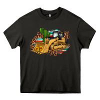 Asphalt bulldozer leopard cactus sunflower Heavy Core Tee - Artiststas