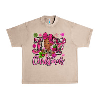French Oak pink christmas joy black woman Urban Heavy Tee - MaliasSmallBusiness