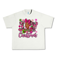 Pistachio pink christmas joy black woman Urban Heavy Tee - MaliasSmallBusiness