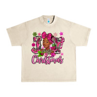 Sandshell pink christmas joy black woman Urban Heavy Tee - MaliasSmallBusiness
