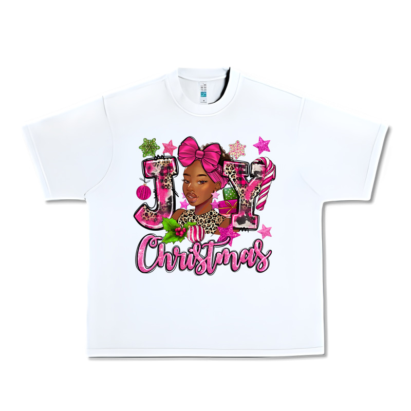 Pink Christmas Joy Black Woman Urban Heavy Tee by MaliasSmallBusiness | Teevron