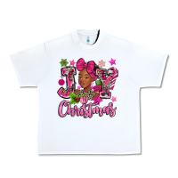 White pink christmas joy black woman Urban Heavy Tee - MaliasSmallBusiness