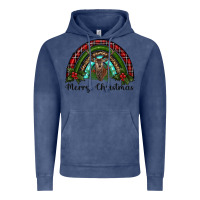 Vintage Denim reindeer rainbow christmas Vintage Hoodie - RanaPortraitStore
