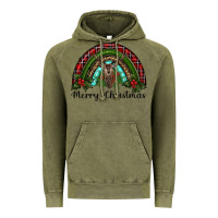 Vintage Olive reindeer rainbow christmas Vintage Hoodie - RanaPortraitStore