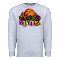 Heather Grey basketball grandma Premium Sweatshirt - OliviaCreatesArt
