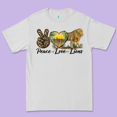 Peace Love Lions Premium Tee Designed By Lillyallendesigns