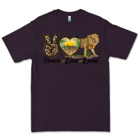 Plum peace love lions Premium Tee - LillyAllenDesigns