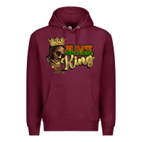 Burgundy Black king Premium Hoodie - HowdyJamesFarm