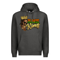 Charcoal Heather Black king Premium Hoodie - HowdyJamesFarm