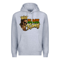 Heather Grey Black king Premium Hoodie - HowdyJamesFarm