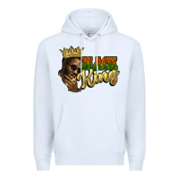White Black king Premium Hoodie - HowdyJamesFarm