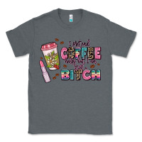 Charcoal Heather i pretend coffee helps but im still a bitch Classic Tee - MaliasSmallBusiness