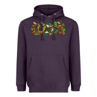 Plum St. Patrick's Western lucky and shamrocks Heavyweight Hoodie - OliviaCreatesArt