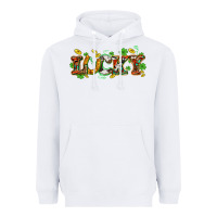 White St. Patrick's Western lucky and shamrocks Heavyweight Hoodie - OliviaCreatesArt