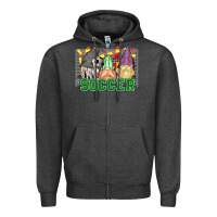 Charcoal Heather soccer gnomies Zipper Hoodie - HowdyJamesFarm