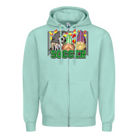 Seafoam soccer gnomies Zipper Hoodie - HowdyJamesFarm