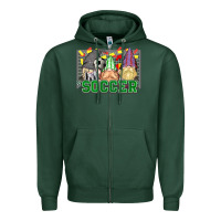 Sports Green soccer gnomies Zipper Hoodie - HowdyJamesFarm