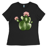 Black cactus Ladies Tee - JahusDesignShop