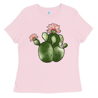 Bubblegum Pink cactus Ladies Tee - JahusDesignShop