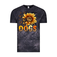 Cloud Black life is better with dogs sunflower Vintage Tee - MaliasSmallBusiness