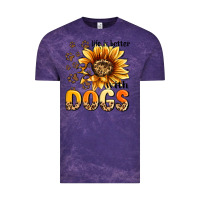 Cloud Purple life is better with dogs sunflower Vintage Tee - MaliasSmallBusiness