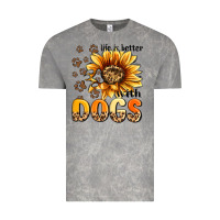 Life Is Better With Dogs Sunflower Vintage Tee | Teevron