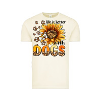 Vintage Arctic life is better with dogs sunflower Vintage Tee - MaliasSmallBusiness