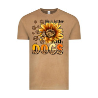 Vintage Camel life is better with dogs sunflower Vintage Tee - MaliasSmallBusiness