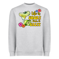 Heather Grey life is short make it salty Heavyweight Sweatshirt - Jasminsmagicworld