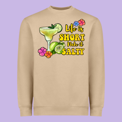 Life Is Short Make It Salty Heavyweight Sweatshirt Designed By Jasminsmagicworld