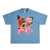 Pebble Blue reindeer head christmas Urban Heavy Tee - MaliasSmallBusiness