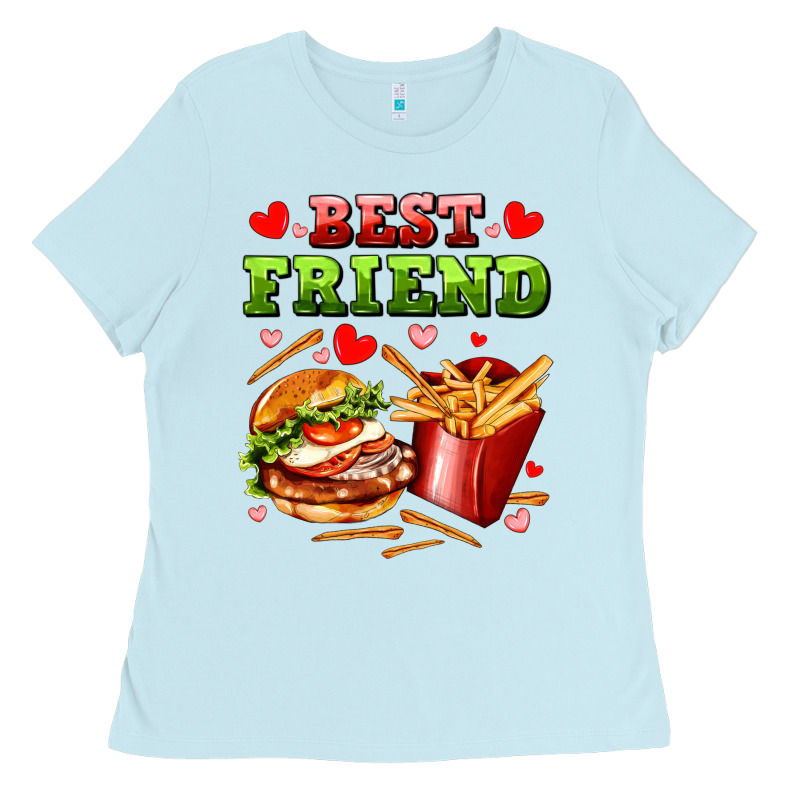 Best Friend Hamburger Potatoes Ladies Tee by AdoDesignShop | Teevron