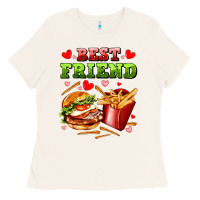 Bone best friend hamburger potatoes Ladies Tee - AdoDesignShop