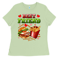 Matcha best friend hamburger potatoes Ladies Tee - AdoDesignShop