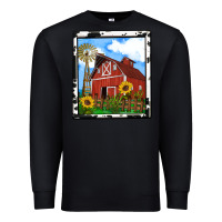 Black rustic western barn olivia Premium Sweatshirt - OliviaCreatesArt