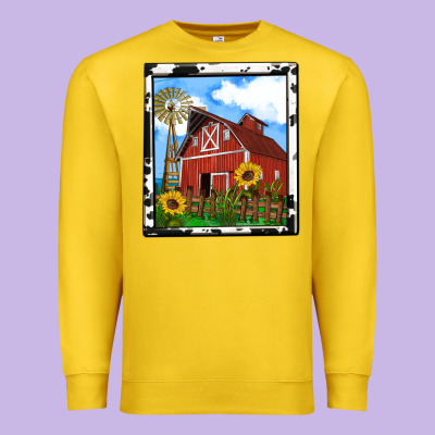 Rustic Western Barn Olivia Premium Sweatshirt Designed By Oliviacreatesart