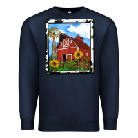 Navy rustic western barn olivia Premium Sweatshirt - OliviaCreatesArt