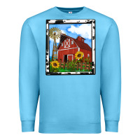Ocean Blue rustic western barn olivia Premium Sweatshirt - OliviaCreatesArt