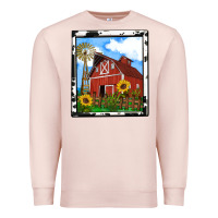 Pale Pink rustic western barn olivia Premium Sweatshirt - OliviaCreatesArt