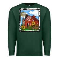 Sports Green rustic western barn olivia Premium Sweatshirt - OliviaCreatesArt
