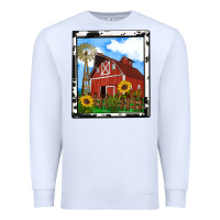 White rustic western barn olivia Premium Sweatshirt - OliviaCreatesArt