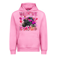 Fuchsia Pink Valentine Day Urban Hoodie - CowhideDigitalArt